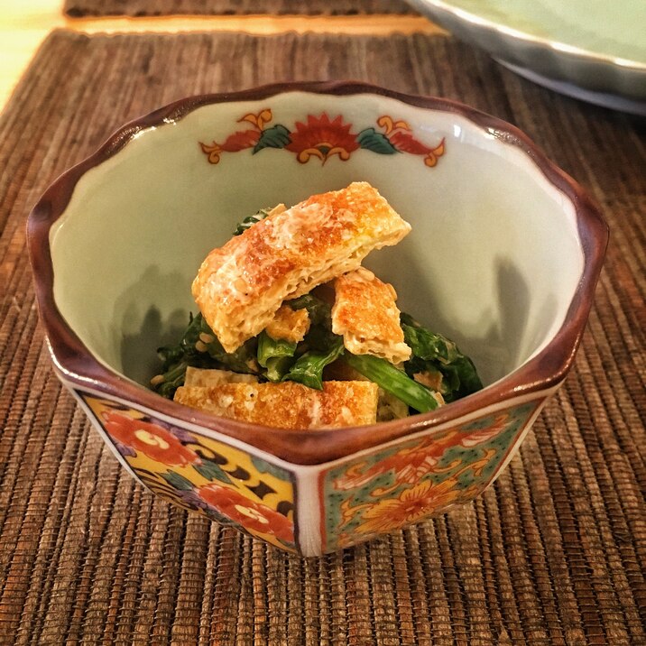 簡単くせになる!!菜の花とお揚げの和え物